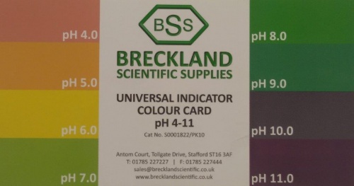 Universal Indicator Solution Colour Cards pH 4 - 11 | School Science ...